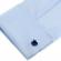 Butoni camasa model Apple culoare argintiu/albastru 15mm