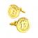 Butoni camasa model Bitcoin culoare auriu 2 cm