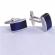 Butoni camasa model clasic culoare argintiu/albastru 2 cm