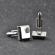 Butoni camasa model cu cristal argintiu 16mm