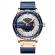 Ceas barbatesc fosforescent model Curren mecanism quartz albastru/auriu 48mm