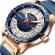 Ceas barbatesc fosforescent model Curren mecanism quartz albastru/auriu 48mm