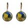 Cercei din bronz model pictura Van Gogh multicolor 4 cm