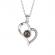 Pandantiv I Love You Te iubesc in 100 limbi argintiu 2 cm