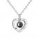 Pandantiv I Love You Te iubesc in 100 limbi argintiu 44 cm