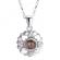 Pandantiv I Love You Te iubesc in 100 limbi cristale argintiu 44 cm