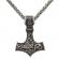 Pandantiv barbatesc stil viking ciocanul lui Thor culoare argintiu 58 cm