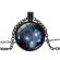 Pandantiv de dama model galaxie culoare negru/albastru 50 cm