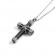 Pandantiv din inox model cruce culoare argintiu/negru 4 cm