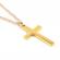 Pandantiv din inox model cruce culoare auriu 5.5 cm