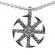 Pandantiv din inox model rune viking culoare argintiu 58 cm