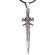 Pandantiv din inox model sabie WarCraft culoarea argintiu inchis 5.2 cm