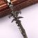 Pandantiv din inox model sabie WarCraft culoarea argintiu inchis 5.2 cm