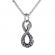 Pandantiv din inox model sarpe - infinit culoare argintiu 4 cm