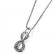 Pandantiv din inox model sarpe - infinit culoare argintiu 4 cm