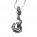 Pandantiv din inox model sarpe culoare argintiu inchis 5.5 cm