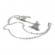 Pandantiv din inox model topor de viking cu craniu culoare argintiu 60 cm