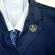 Pin masonic model echerul si compasul culoare auriu/albastru 3cm