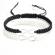 Set Bratara de cuplu model infinit culoare alb/negru 1 cm