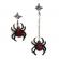Cercei de halloween model paianjeni negru/rosu 6cm