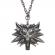 Pandantiv barbatesc model lup The Witcher argintiu inchis 4.5cm