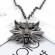 Pandantiv barbatesc model lup The Witcher argintiu inchis 4.5cm