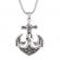 Pandantiv din inox model ancora - viking argintiu 6cm