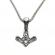 Pandantiv din inox model ciocan de viking cu cap de vultur argintiu 70cm