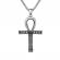 Pandantiv din inox model cruce Ankh argintiu 50cm
