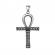 Pandantiv din inox model cruce Ankh argintiu 50cm