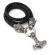 Pandantiv din inox model lup si ciocan de viking argintiu/negru 56cm