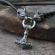Pandantiv din inox model lup si ciocan de viking argintiu/negru 56cm