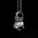 Pandantiv din inox model pumn de fier argintiu 60cm