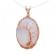 Pandantiv din piatra Opalite model copacul vietii culoare cupru/alb 6cm