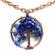 Pandantiv din pietre semipretioase Lapis Lazuli model copacul vietii cupru/albastru 50cm