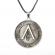 Pandantiv pe 2 fete model Assassin Creed argintiu inchis 42cm