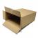Set 10 cutii de carton 28x20x10cm ondulat in 3 straturi pentru depozitare transport si ambalat maro