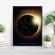 Tablou personalizat cu harta stelelor model lumina rama negru 20 x 30 cm