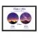 Tablou personalizat cu harta stelelor model mama si fiica colorat rama negru 20 x 30 cm