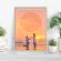 Tablou personalizat cu harta stelelor model poza personalizata rama alb 20 x 30 cm