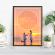 Tablou personalizat cu harta stelelor model poza personalizata rama negru 20 x 30 cm