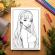Carte de colorat antistres format A3 50 de ilustratii Anime Barbie Girls - Volumul II 106 pagini