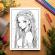 Carte de colorat antistres format A3 50 de ilustratii Anime Beach Girls 106 pagini