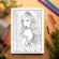 Carte de colorat antistres format A3 50 de ilustratii Anime Princesses - Volumul I 106 pagini