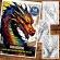 Carte de colorat antistres format A3 50 de ilustratii Dragoni 106 pagini