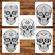 Carte de colorat antistres format A3 50 de ilustratii Sugar Skulls - Volumul I 106 pagini