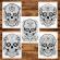 Carte de colorat antistres format A3 50 de ilustratii Sugar Skulls - Volumul I 106 pagini