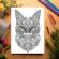 Carte de colorat antistres format A3 50 de ilustratii Pisici Mandala 106 pagini