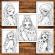 Carte de colorat pentru relaxare si antistres 40 de ilustratii Girls with Cats Editura Legendary Print 106 pagini