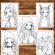 Carte de colorat pentru relaxare si antistres 50 de ilustratii Anime Christmas Girls 106 pagini